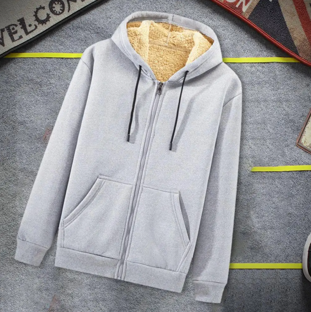 Plus-Size Cozy Lambskin Hooded Jacket for Winter - Warm & Stylish Outerwear