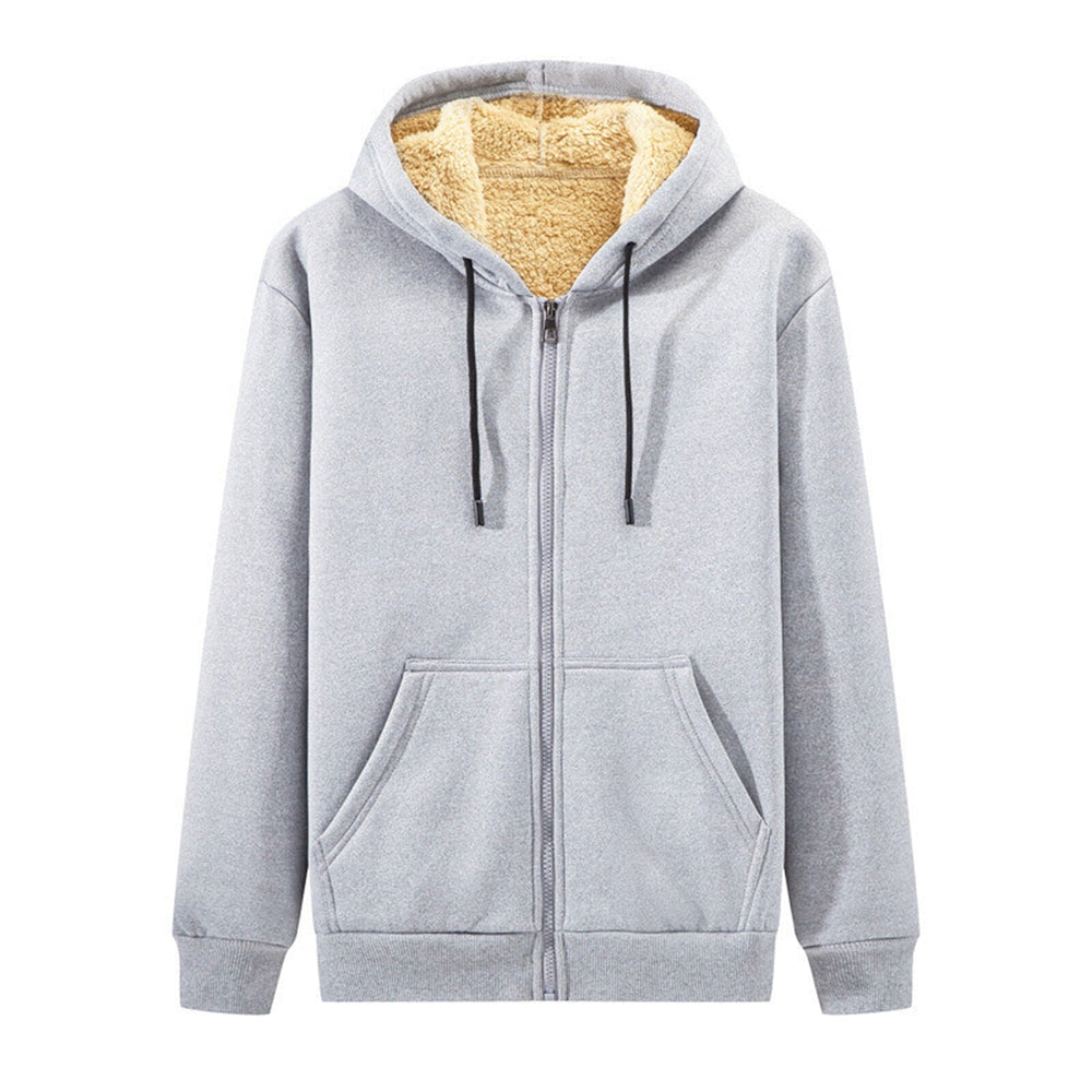 Plus-Size Cozy Lambskin Hooded Jacket for Winter - Warm & Stylish Outerwear