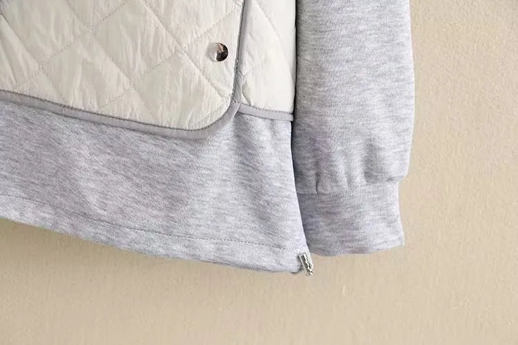 Plus Size Diamond-Quilted Hooded Jacket - Stylish Fall Edition for Women