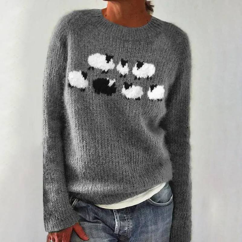 Lina™ - Bequemer, süßer Schafpullover für Damen | Kuscheliger Strickpullover für kalte Tage