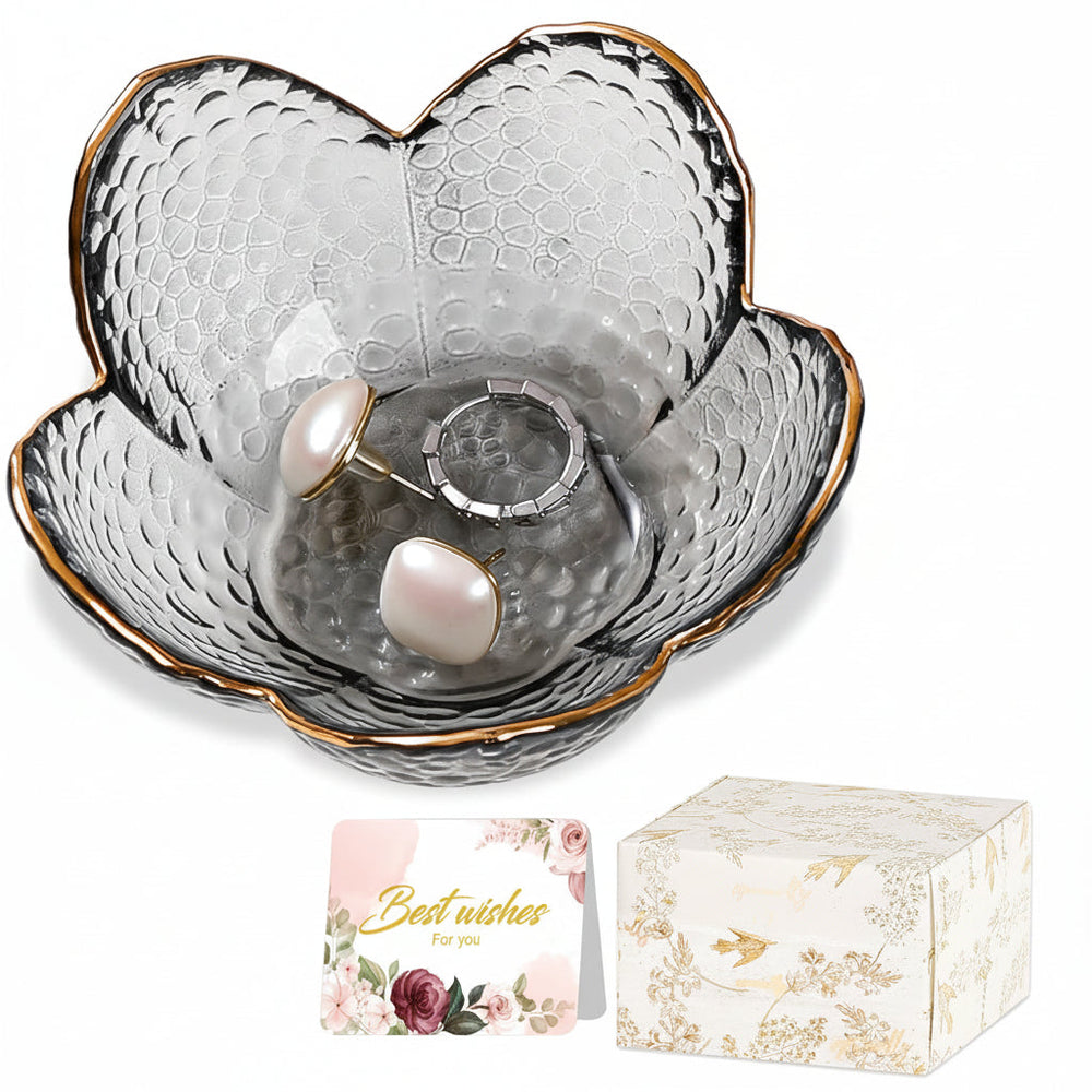Mothers Day Flower Jewelry Dish Ceramic Ring Holder Tray Gift