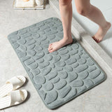 Memory Foam Bath Mat – Pebble Design, Non-Slip & Quick-Dry