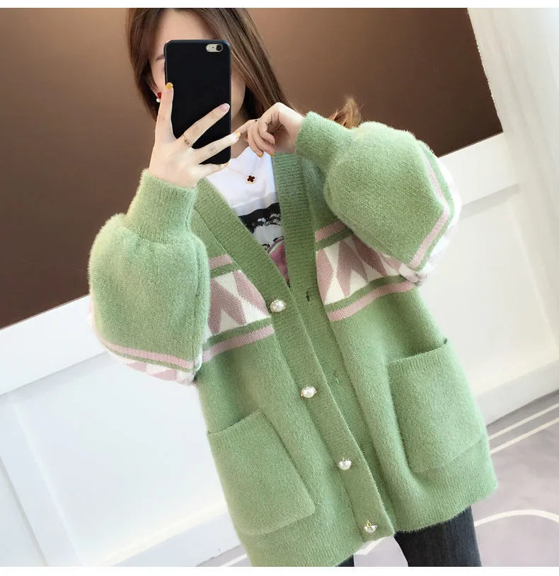 Fall Magic Plus-Size Cozy Knitted Sweater - Perfect for Autumn Comfort