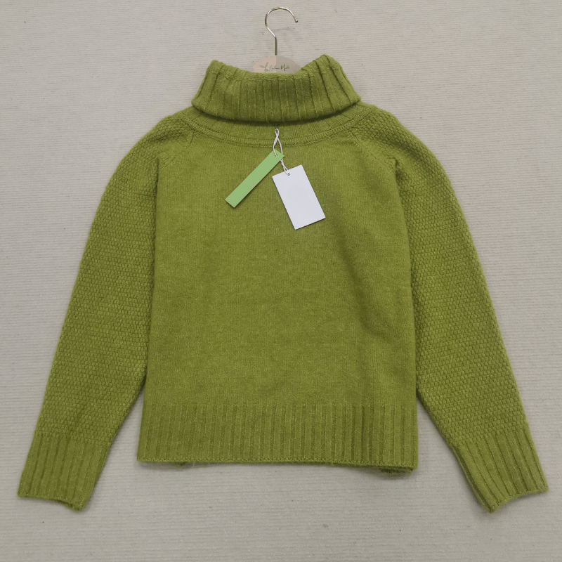 Women's oversized turtleneck sweater in fall-leaf color - Nora