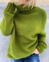 Women's oversized turtleneck sweater in fall-leaf color - Nora