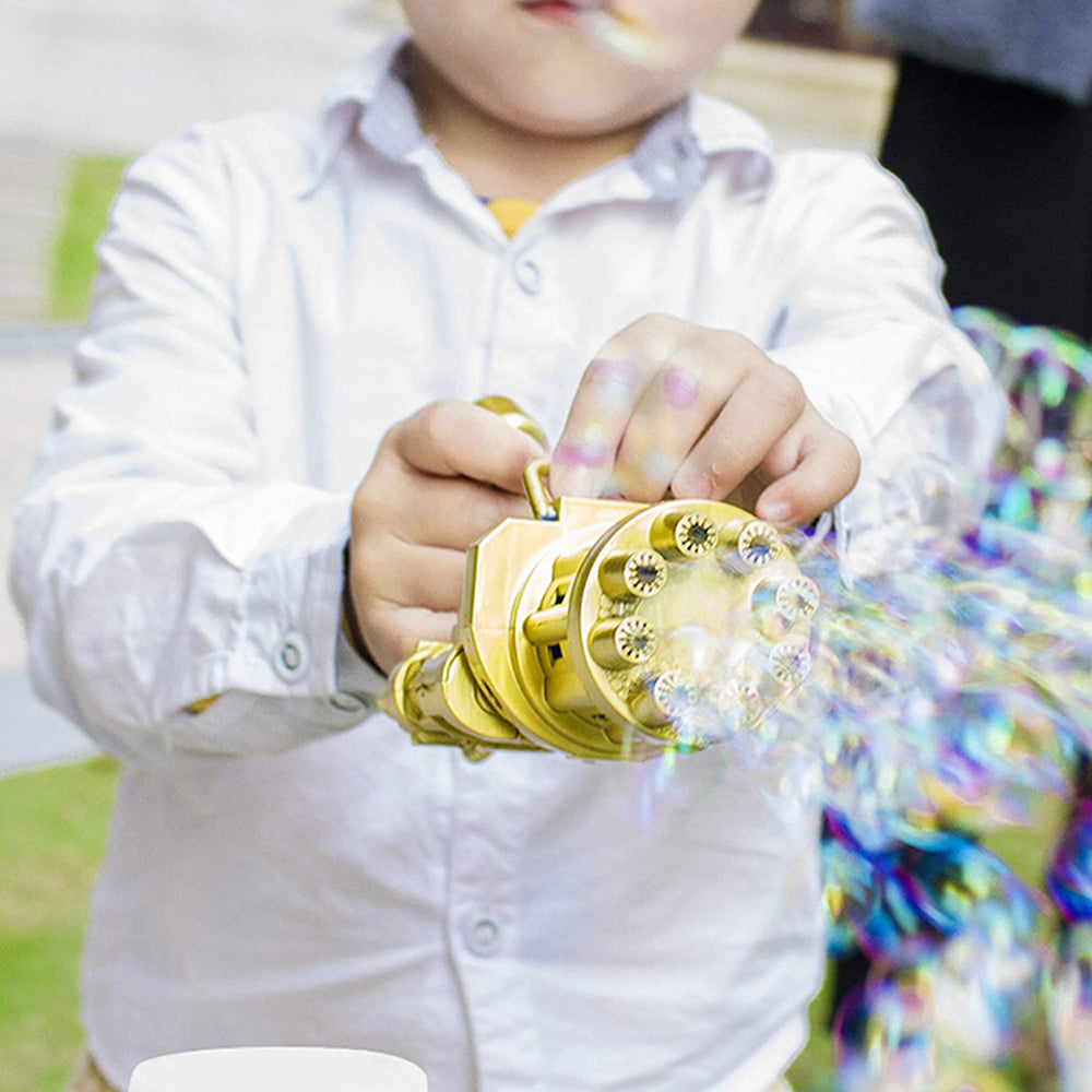 Automatic Bubble Gun Machine – ABS, Battery-Powered & Dip Tray Set