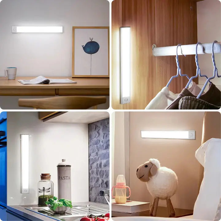 Enhanced Product Title: "Kabellose LED-Unterbauleuchte mit Bewegungsmelder - Energiesparende, dimmbare Unterbauleuchte für Küche, Schrank und Regal" 

This title includes keywords that potential customers might search for, such as "Bewegungsmelder" (motio