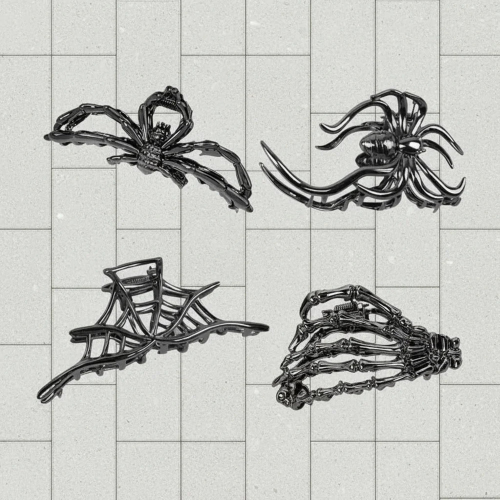Halloween Accessories Hair Clips Spider Bat Designs