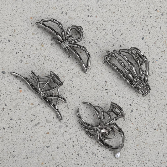 Spider &amp; Bat Hair Clips – Halloween Costume Accessory for Women &amp; Teens