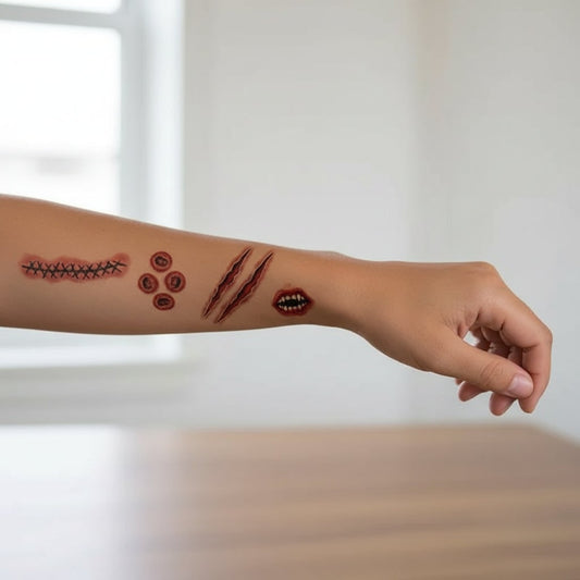 Horror Wound Tattoos – Special Effects Design & Halloween Costume Accessory