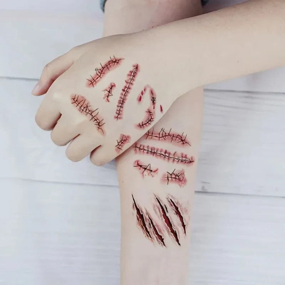 Halloween Accessories Horror Tattoos Wound Effects