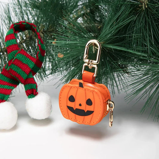 Mini Storage Bag Keychain – Halloween, Christmas & PU Leather Design
