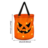 LED Trick-Or-Treat Bag – Reusable Design, Light-Up Pumpkin Style & Multipurpose Use