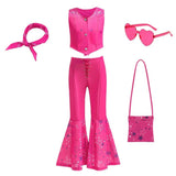 Halloween Costumes Girls Disco Outfit Kids Party Set