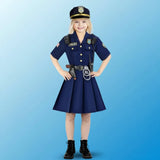 Halloween Costumes Girls Police Dress Role Play Outfit