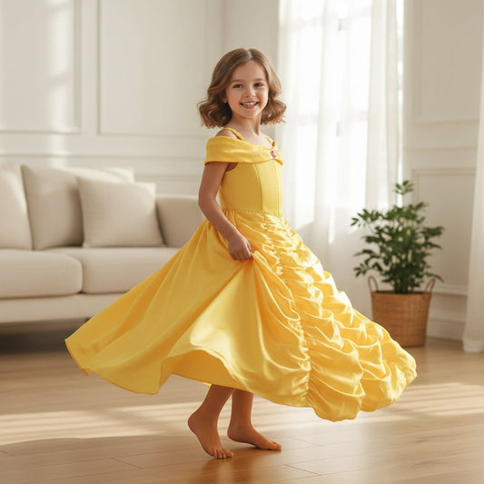 Girls Princess Ball Gown Costume – Graceful Design, Event-Ready Style & Multiple Sizes
