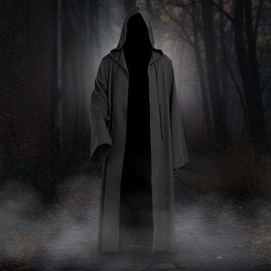 Hooded Cape Costume – Spooky Design, Unisex Fit & Halloween Outfit