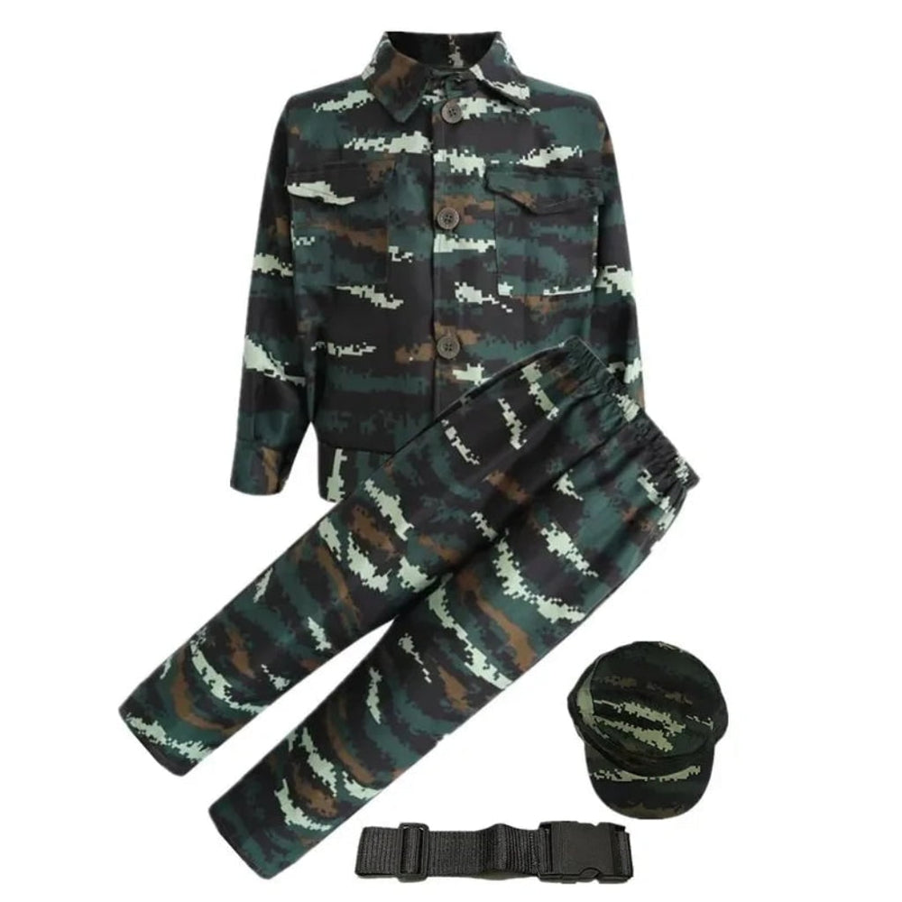 Halloween Costumes Kids Camo Soldier Set Adventure Outfit
