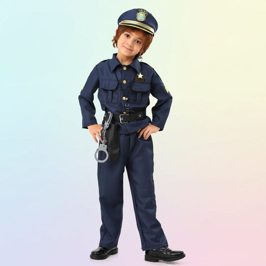 Kids Police Uniform Halloween Costume – Realistic, Comfortable & Multiple Sizes