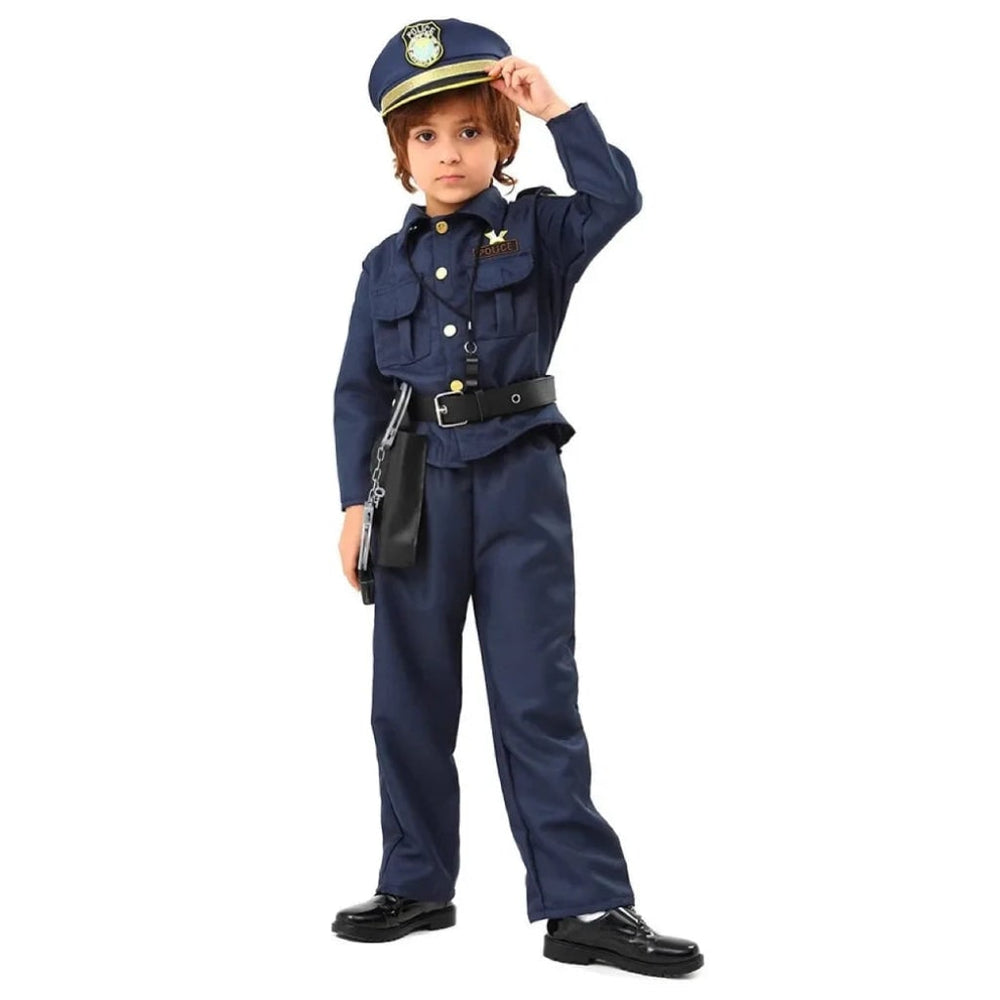 Halloween Costumes Kids Police Uniform Role Play Outfit