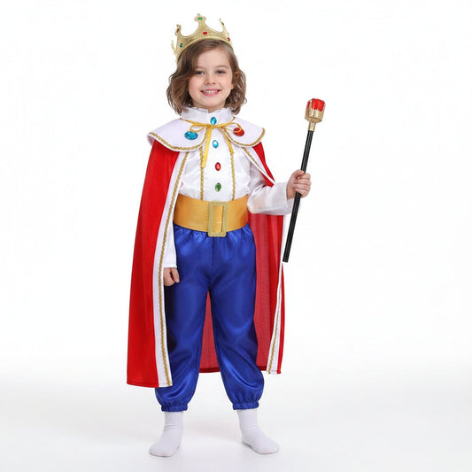 Kids Prince Costume Set – Royal Jacket, Cape, Pants & Dress-Up Cosplay Style