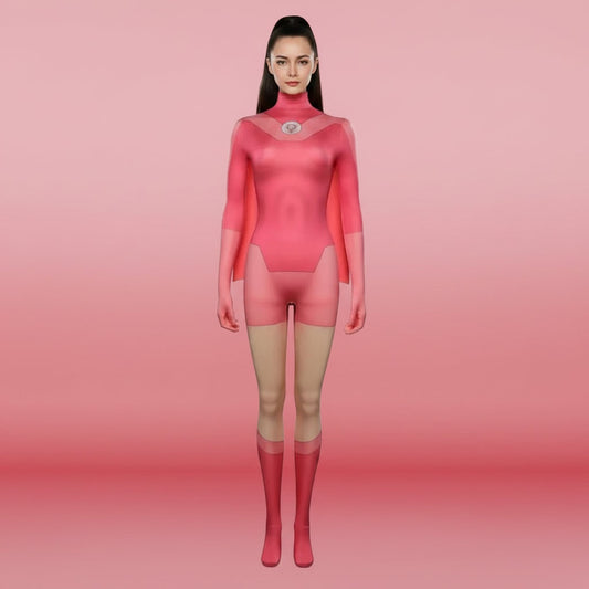Superhero Jumpsuit Costume – Women's, Cape Design & Halloween Ready