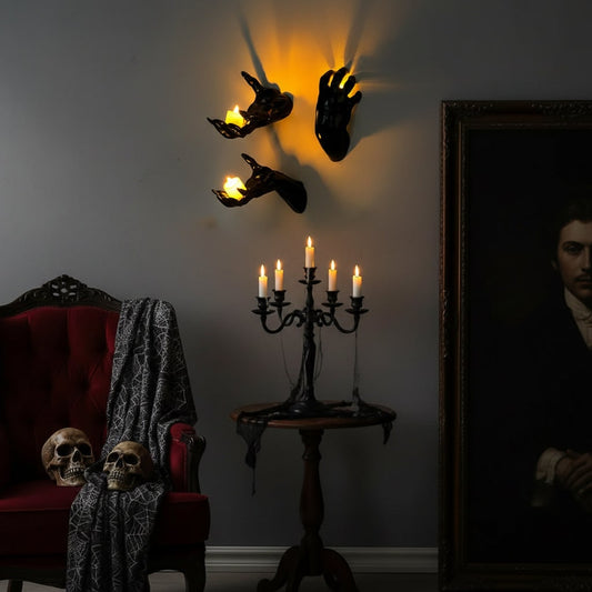 Wall Art – Gothic 3D Design, Halloween Decor & Candle Holder