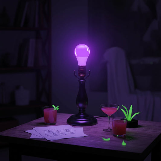 UV Black Light Bulb – Halloween Decoration, E27 Socket & Glow Effect