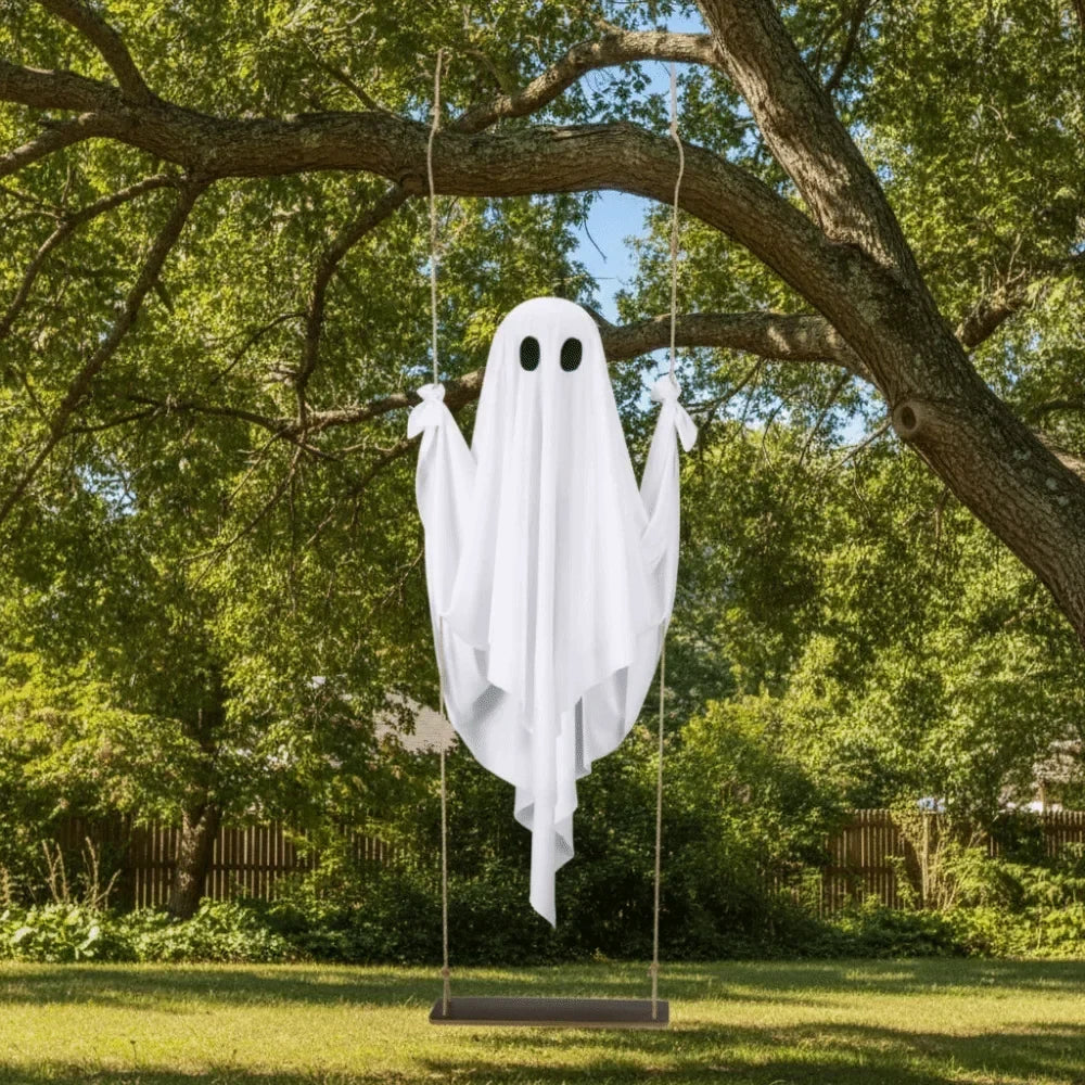 Halloween Flying Ghost Swing – Remote Controlled, Adjustable LED Light & Two Size Options
