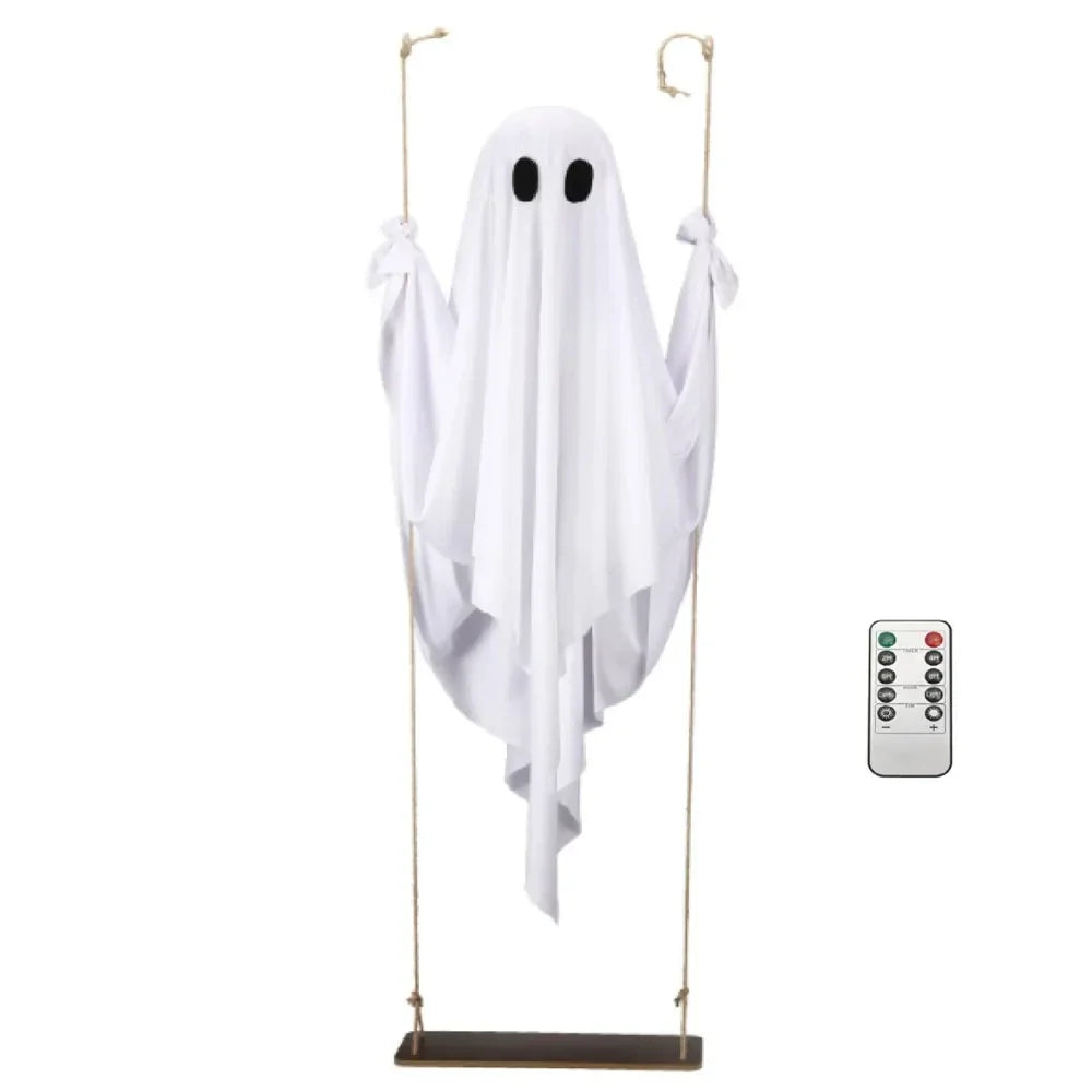Halloween Flying Ghost Swing – Remote Controlled, Adjustable LED Light & Two Size Options