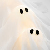 Ghost Wreath Halloween Decoration – LED Lights & Battery-Operated Design