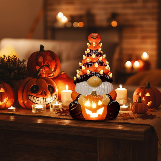 Halloween Gnome Statue – Decorative Figurine, Indoor & Outdoor Home Accent