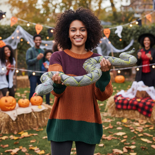 Inflatable Snake – Halloween Decoration, Lightweight Design & Two Color Options
