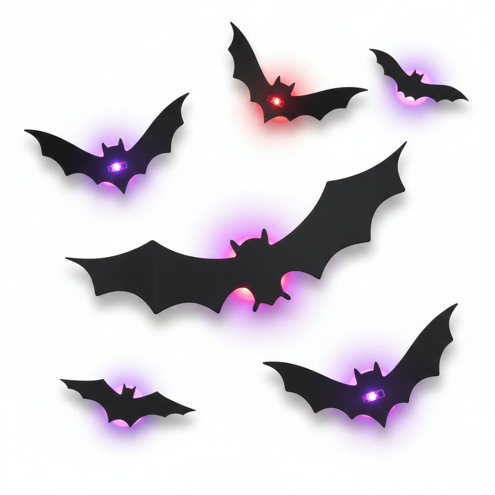 LED Bat Wall Decoration – 3D Design, Reusable & Multi-Pack Sizes