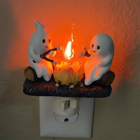Halloween Ghost Night Light – Plug-In LED for Kids' Rooms & Hallways