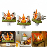 Halloween Decoration Plug-In Night Light LED Ghost Dunk Room
