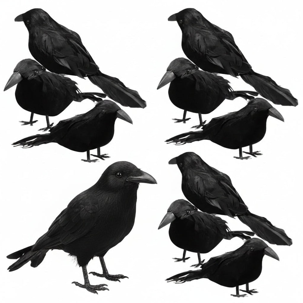 Halloween Decoration Realistic Artificial Crows