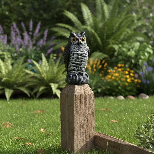 Halloween Owl Garden Statue – Realistic Design, Yard Decor & Decorative Accent