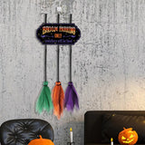 Halloween Decoration Sign Broom Parking Fun Home Accent