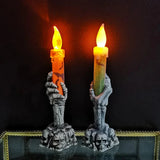 Halloween Decoration Skull Candle Holders Spooky Design