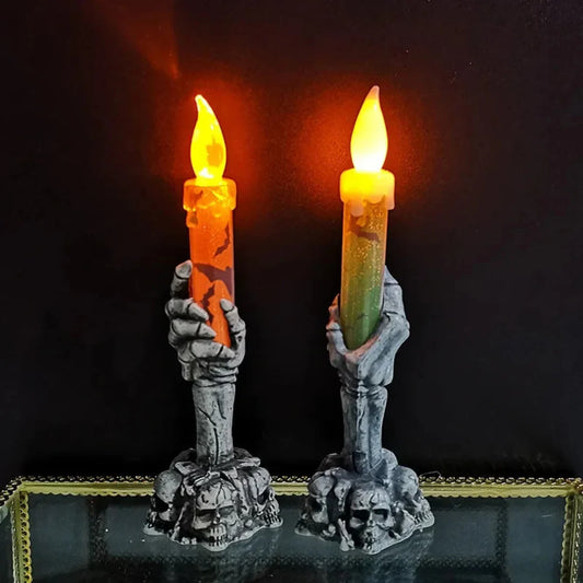 Halloween Skull Candle Holders – Spooky Design & Tabletop Décor