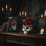 Halloween Decoration Skull Design Gothic Flower Arrangement