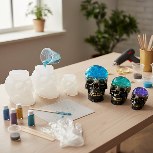 Halloween Skull Silicone Mold – Flexible, Reusable & DIY Crafting Tool
