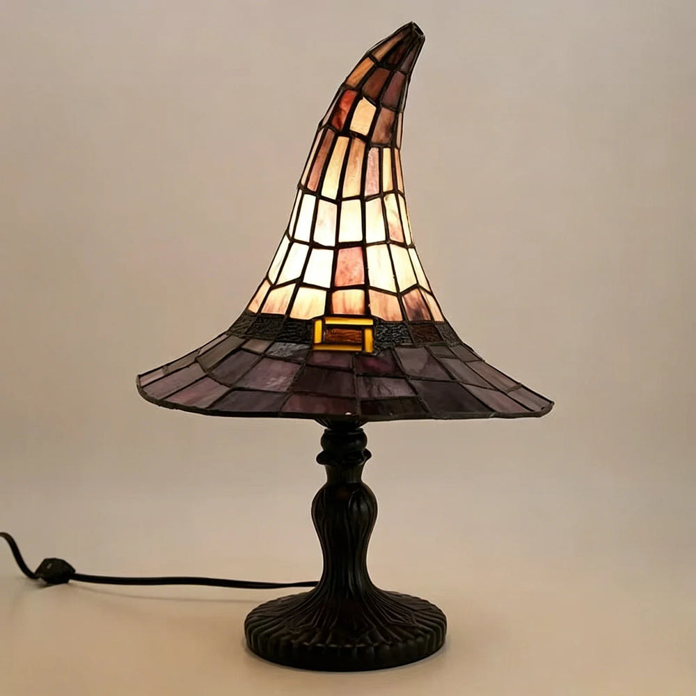 Gothic Accent Table Lamp – USB Powered, Wizard Hat Design & Halloween Decor