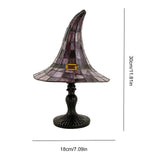 Gothic Accent Table Lamp – USB Powered, Wizard Hat Design & Halloween Decor