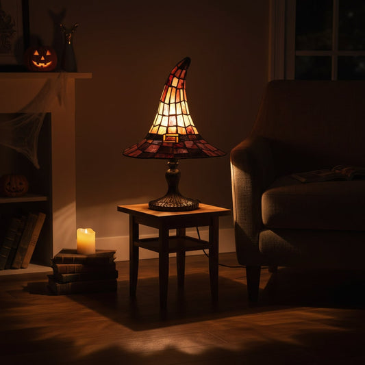 Witch Hat Table Lamp – Halloween Decoration, USB Powered & Warm Ambient Light