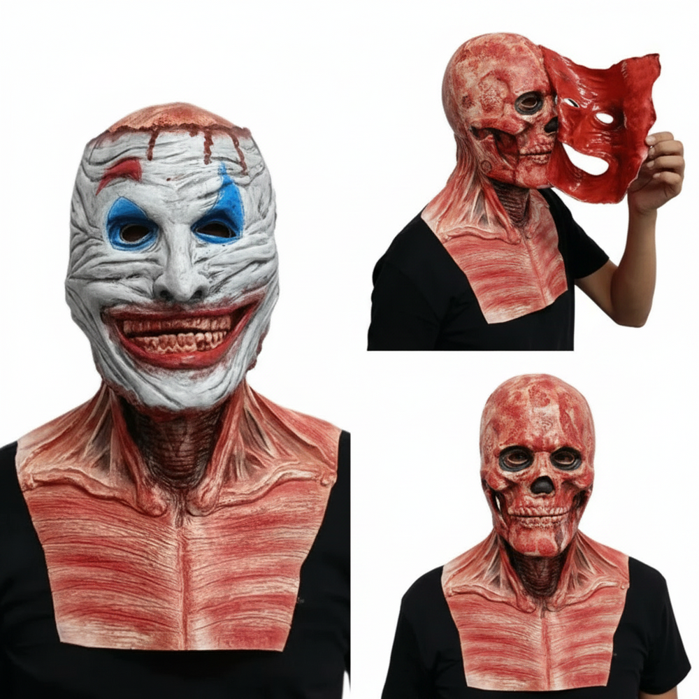Halloween Mask Clown Horror Full Face Costume Party Prop