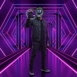 Halloween Mask LED Full Face Costume Party Mask