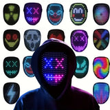 Halloween Mask LED Full Face Costume Party Mask