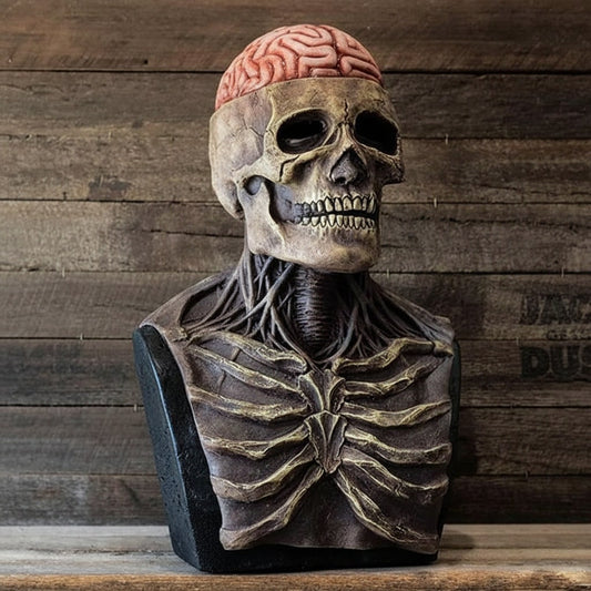 Skull Horror Mask – Realistic Design, Optional Hat & Halloween Party Prop